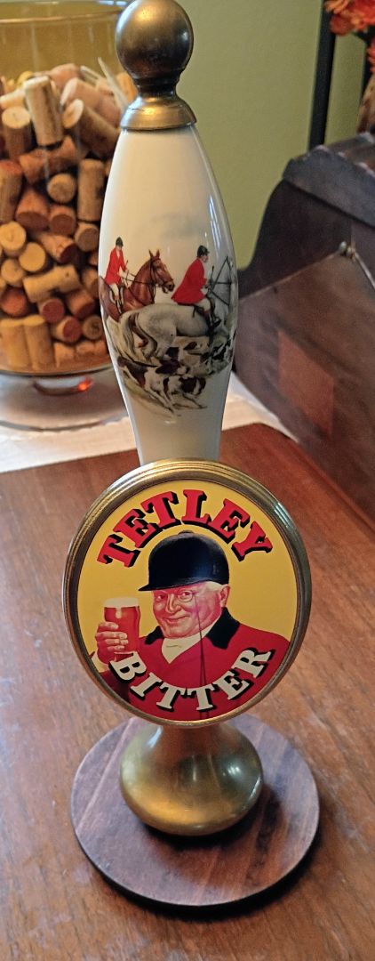 Multiple Tetley Tetley Bitter Beer Tap Handle 5" x 15", 5" x 15"