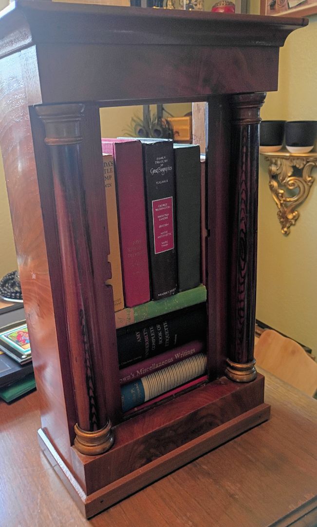 Vintage walnut open shelf 40" x 24" x 38"