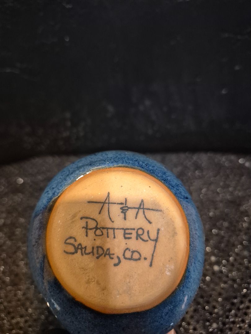 A&A Ceramic Pitcher Pottery Salida CO, 5.5 inches