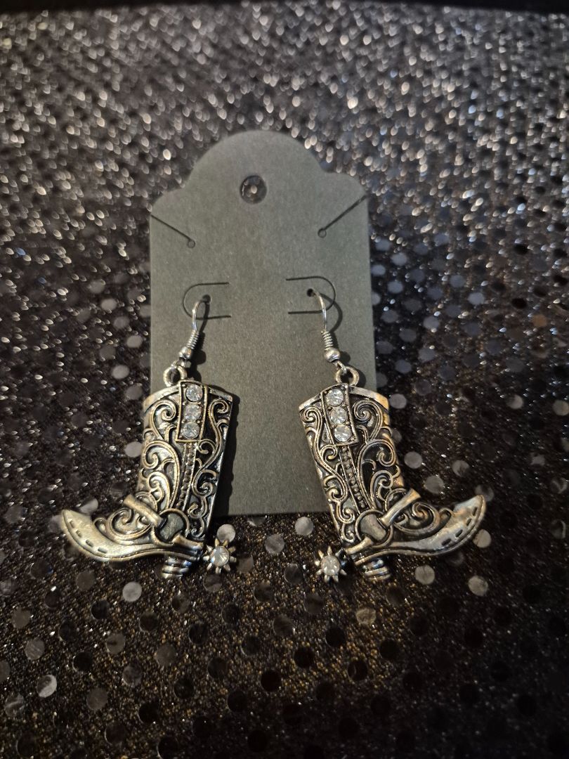 Cow Boy Boot Earrings