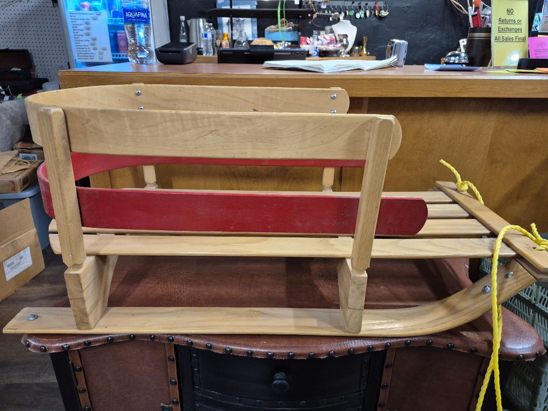 Vintage Childrens Snow Pull Sled with Handles