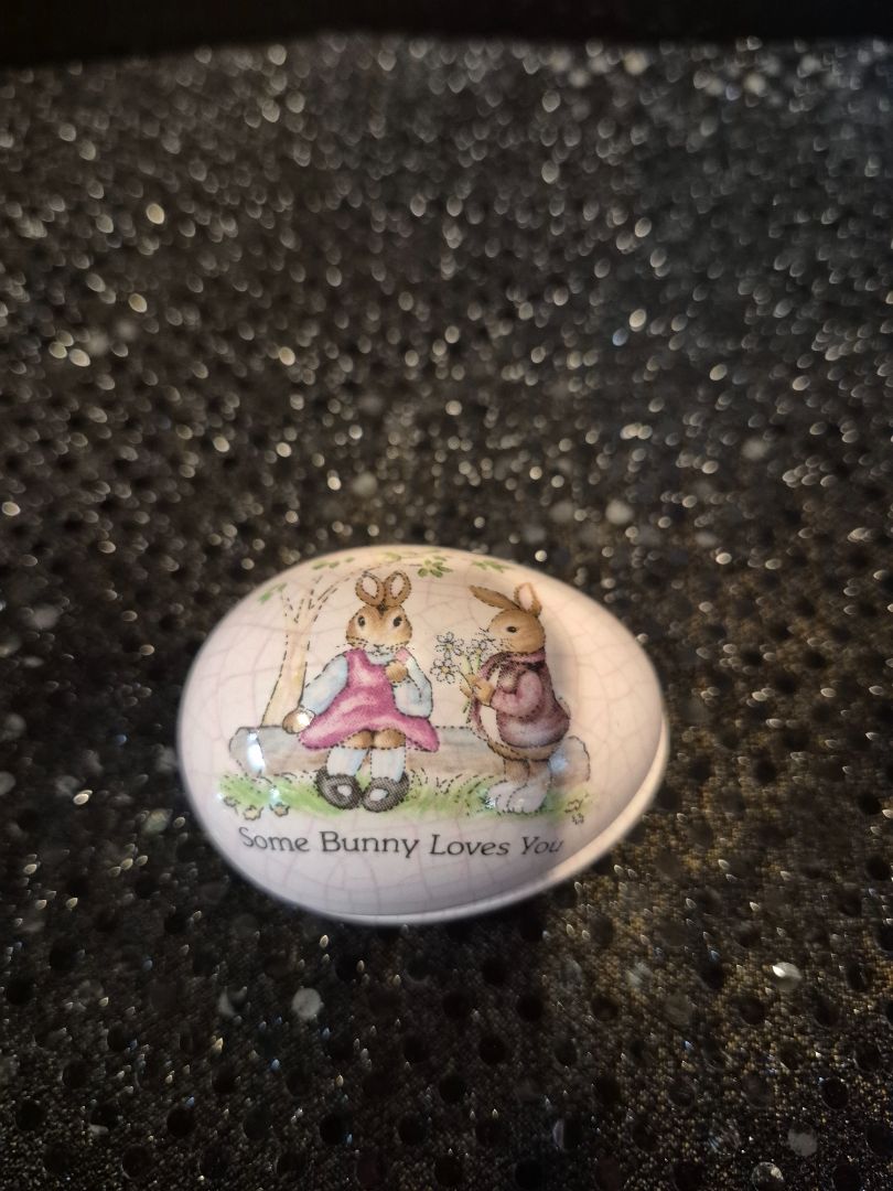 Vintage Russ Trinket Box Some Bunny Loves You