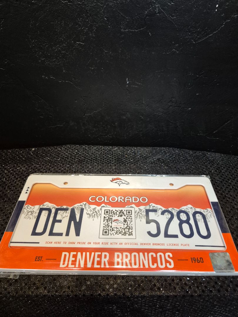 Denver Broncos License plate cover