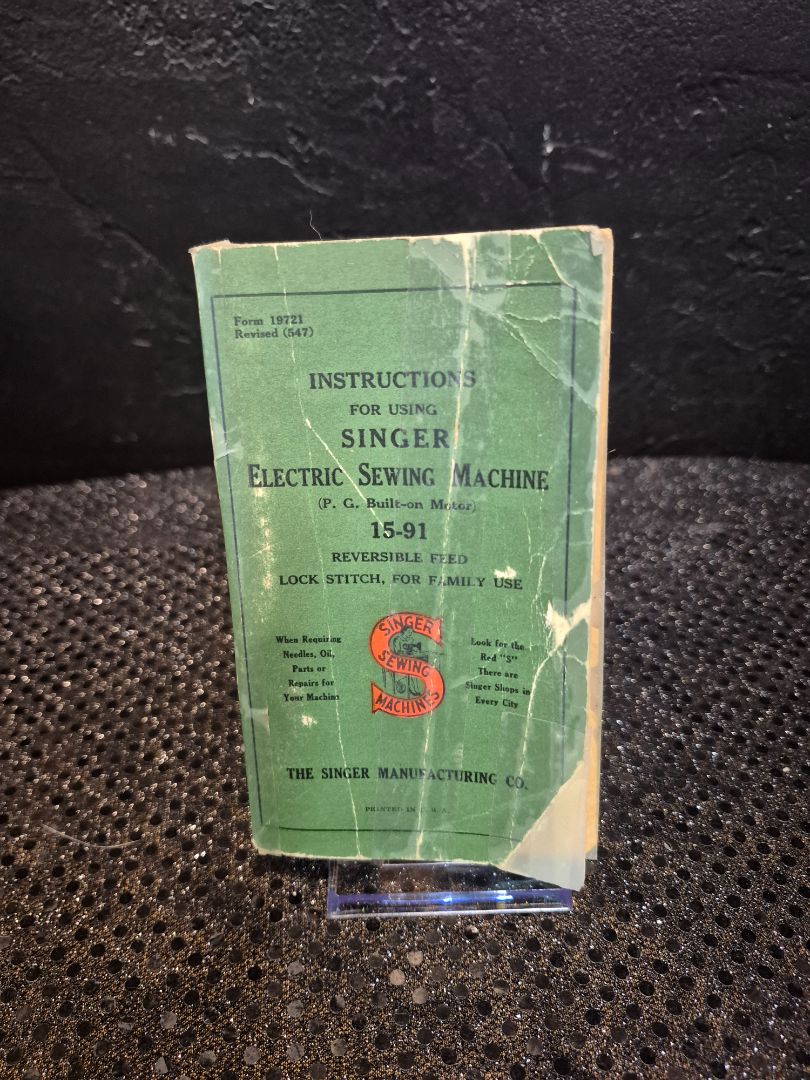 Instructions For Using Vintage Singer Electric Sewing Machine