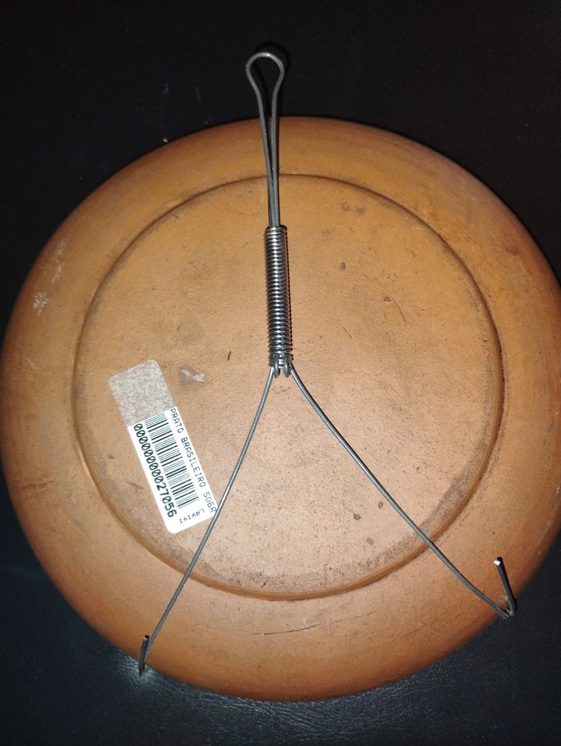 Tan, brown, green, blue, white Collectible Mosaic pottery wall plate, Small wall plate