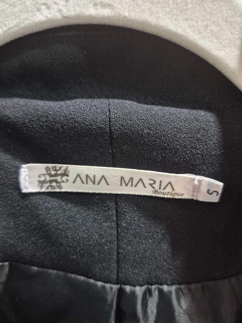 Black Ana Maria Accent Blazer, S
