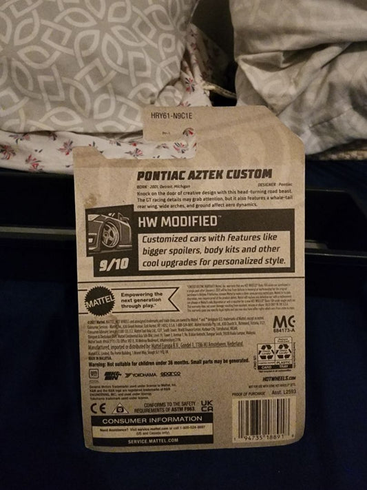 Aquamarine Blue HotWheels: Pontiac Aztek Custom