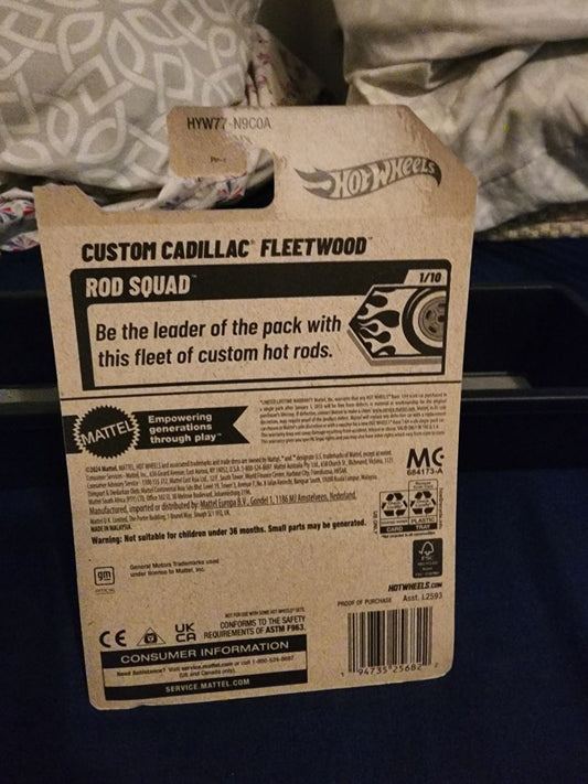 Olive Green & Black HotWheels: Custom Cadillac Fleetwood
