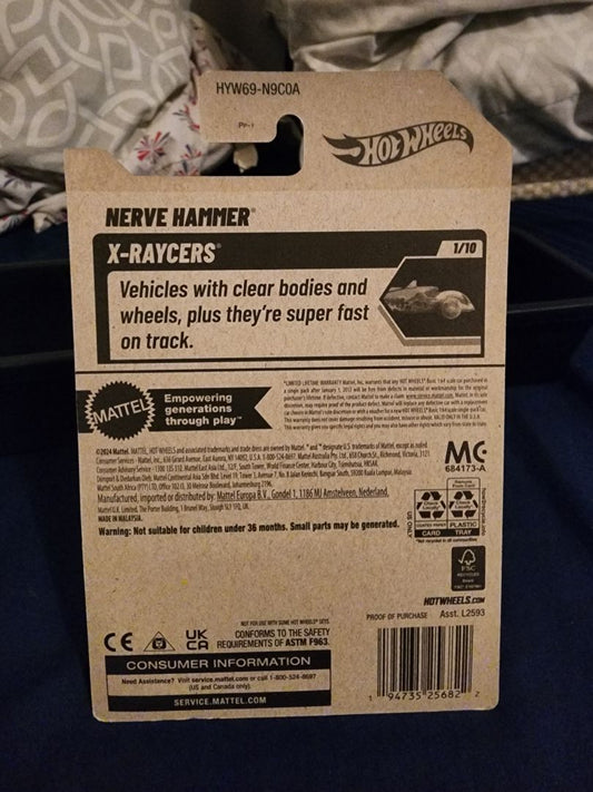 Translucent w/ Red HotWheels: Nerve Hammer