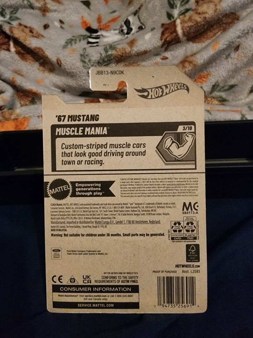 Black HotWheels: 67 Mustang