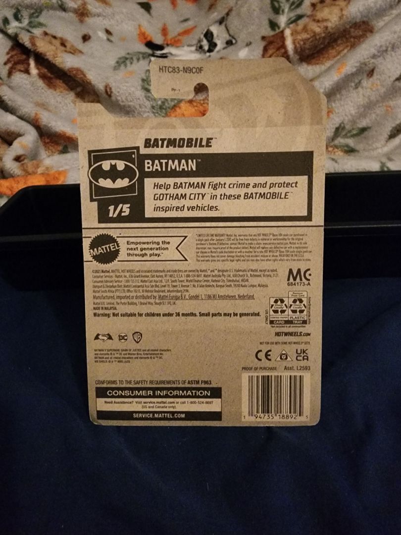 Metallic Gray HotWheels: Batmobile