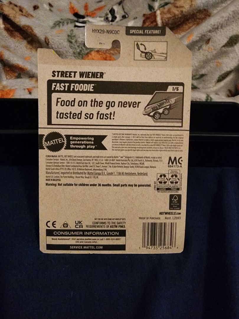 Hot Dog Colors HotWheels: Street Wiener