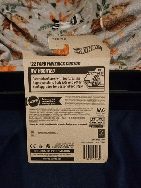 Yellow & Black HotWheels: 22 Ford Maverick Custom