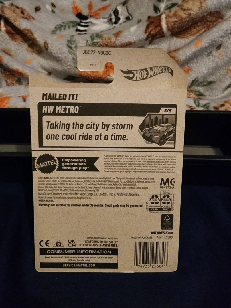 Purple HotWheels: Mailed It!