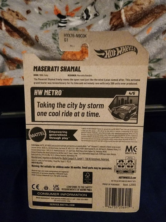 Black HotWheels: Maserati Shamal