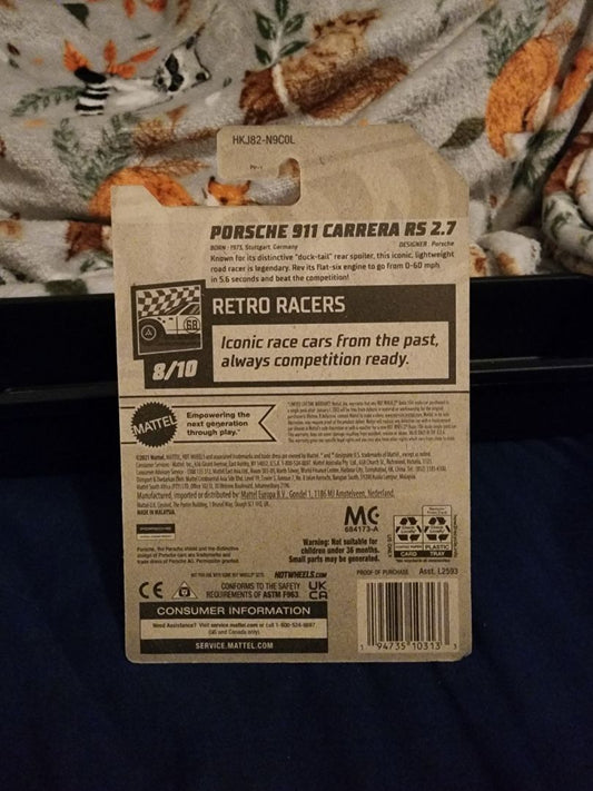 Orange HotWheels: Porsche 911 Carrera RS 2.7