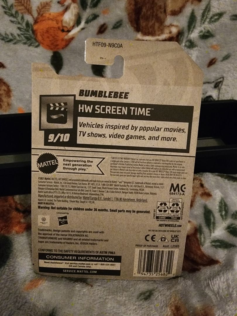 Gold HotWheels: Transformers BumbleBee