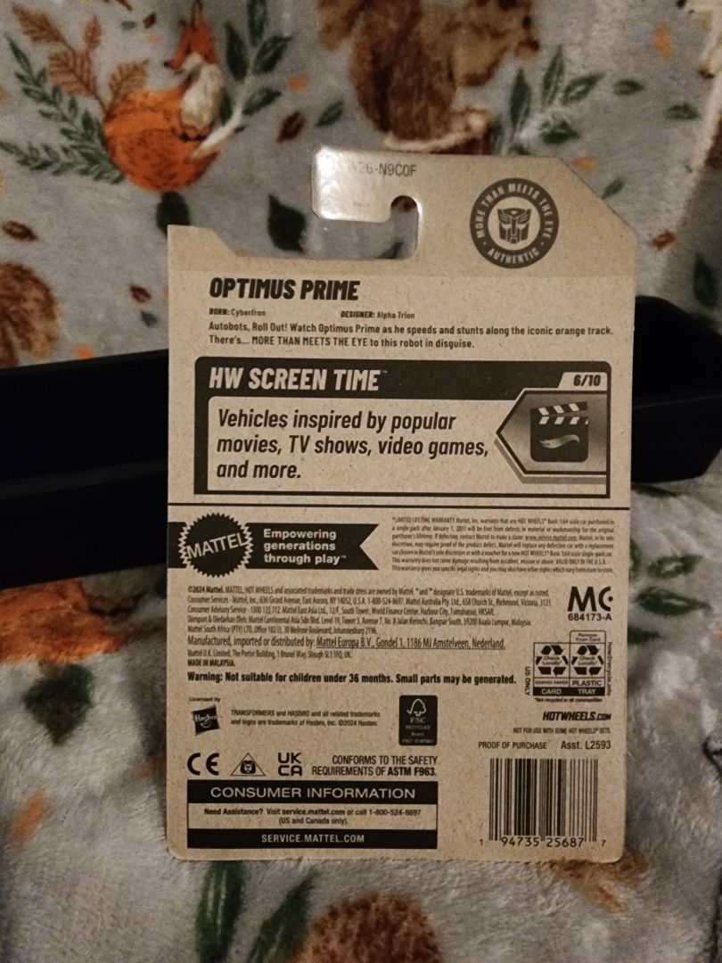 Red & Blue HotWheels: Transformers Optimus Prime