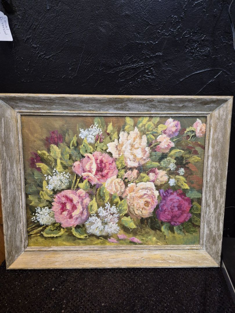 Roses and Clover Signed Karen Miller