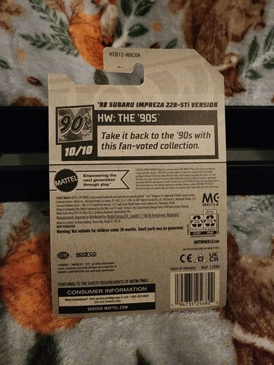 White HotWheels: 98 Subaru Impreza 22B-STi Version
