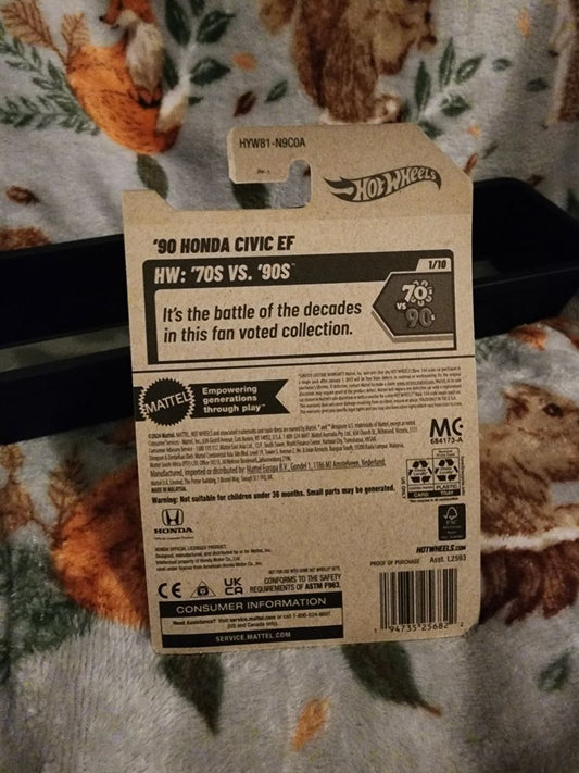 Blue & White HotWheels: 90 Honda Civic EF