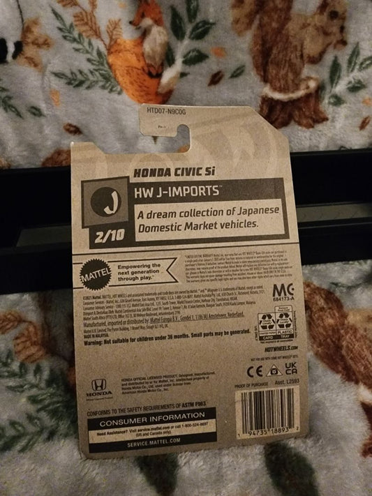 White HotWheels: Honda Civic Si