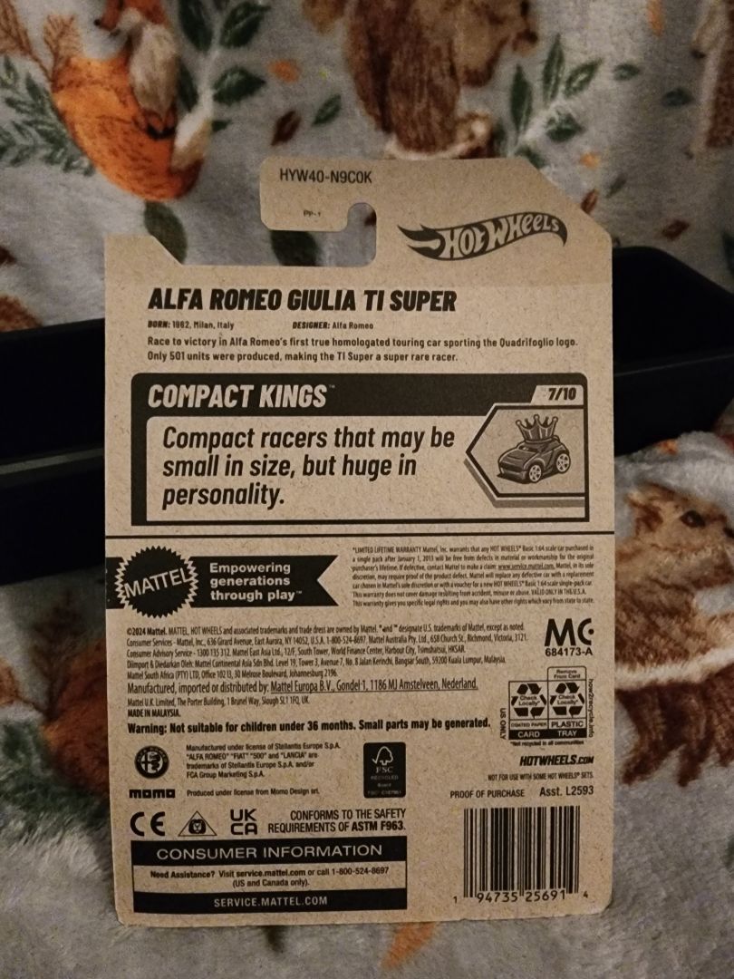 Red HotWheels: Alfa Romeo Giulia TI Super