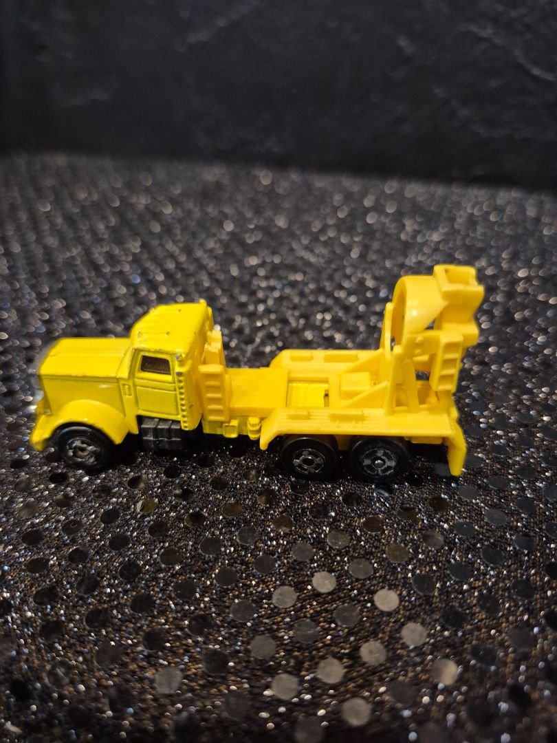 Vintage Yellow Diecast Semi Truck made in hong kong