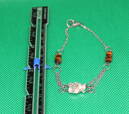 Tigers Eye and Heart Charm Designs by Raven Charming Heart Bracelet