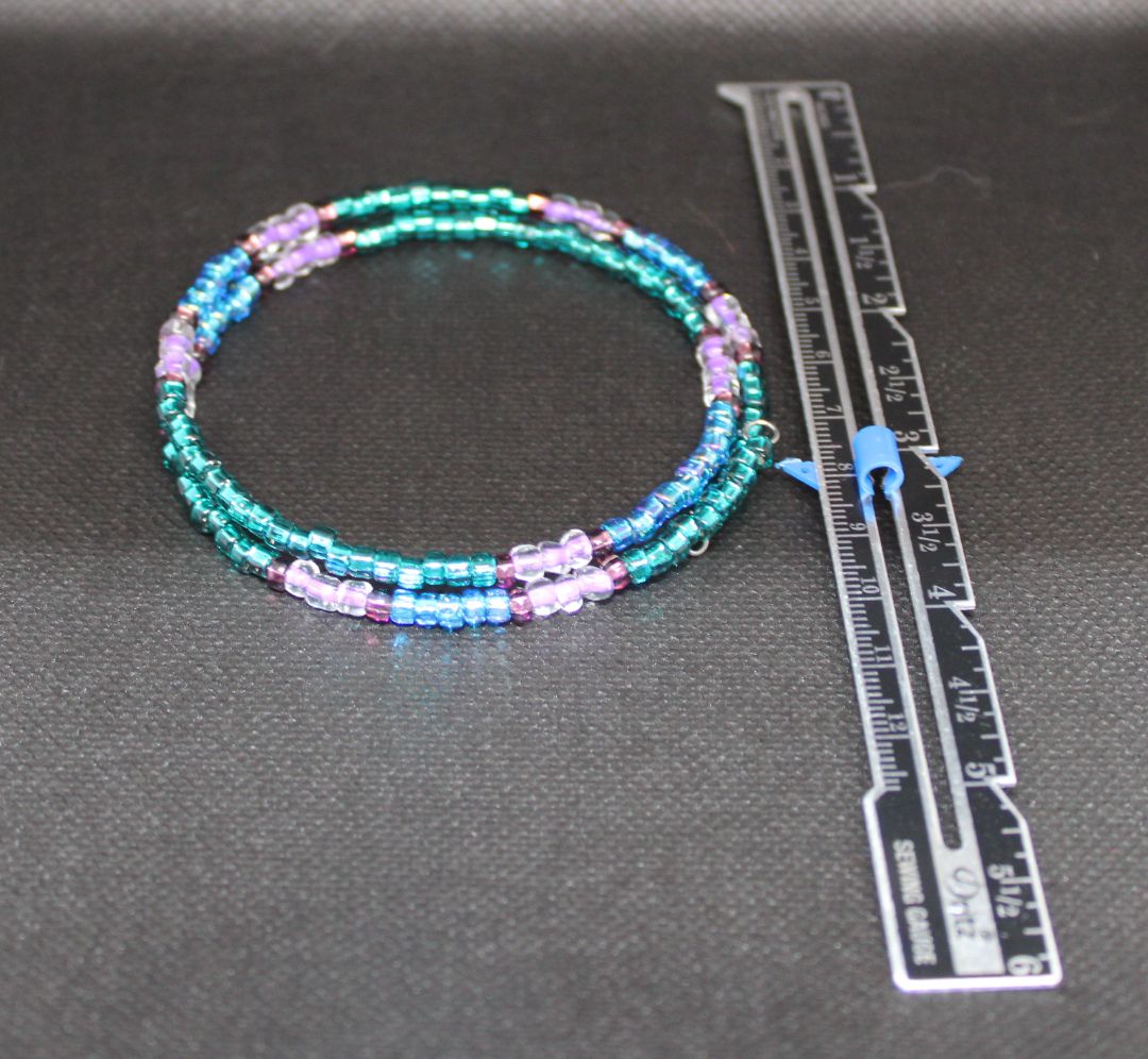 Designs by Raven Multicolored Beaded Wrap Bracelet