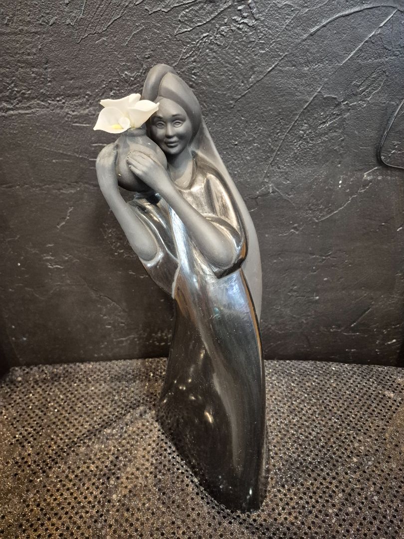 Woman Holding Flowers