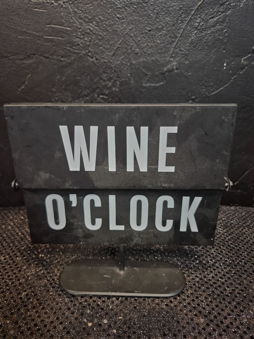 Coffee Time/Wine Time Metal Sign