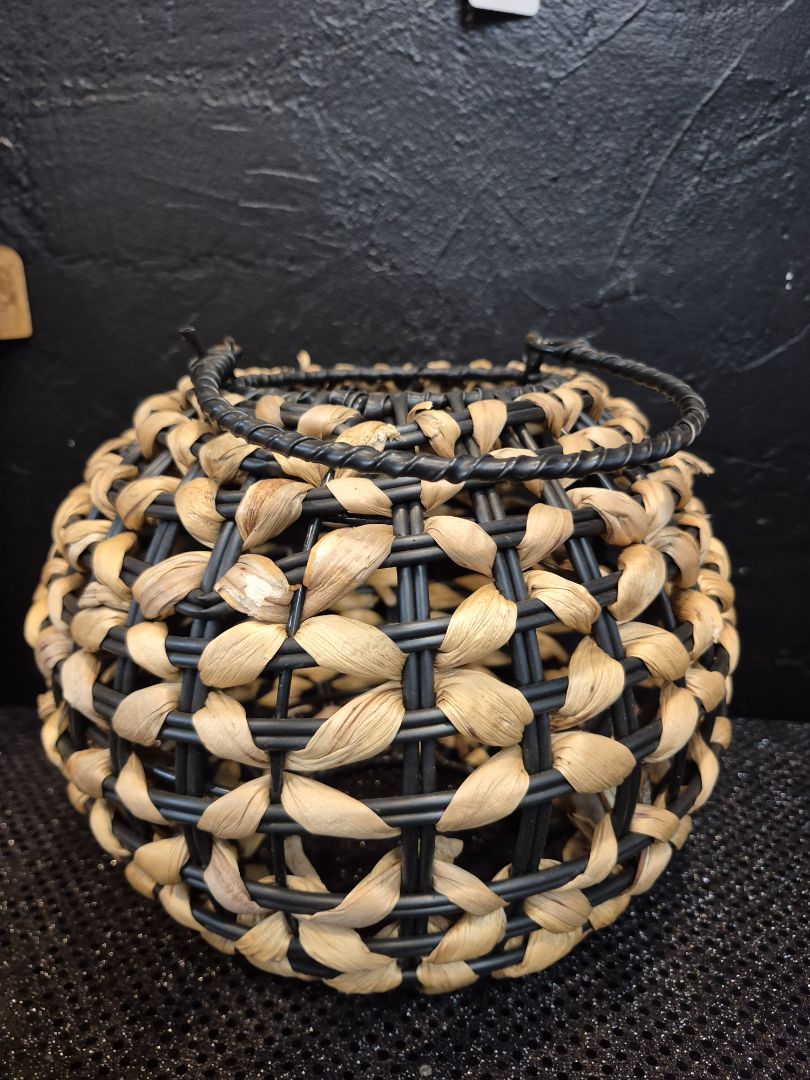 Metal and Straw Basket
