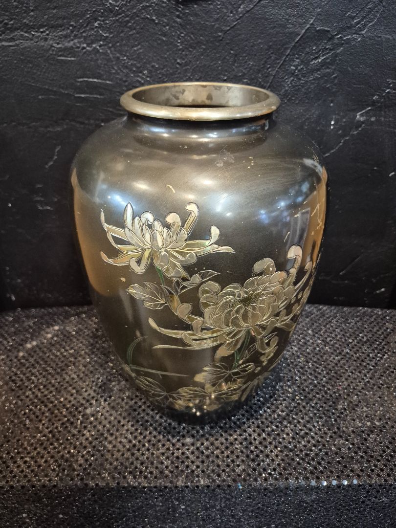 Japanese Mixed Metal Vase