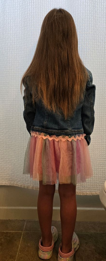 Denim Jacket- girls Sz10-12 w PPink Tulle