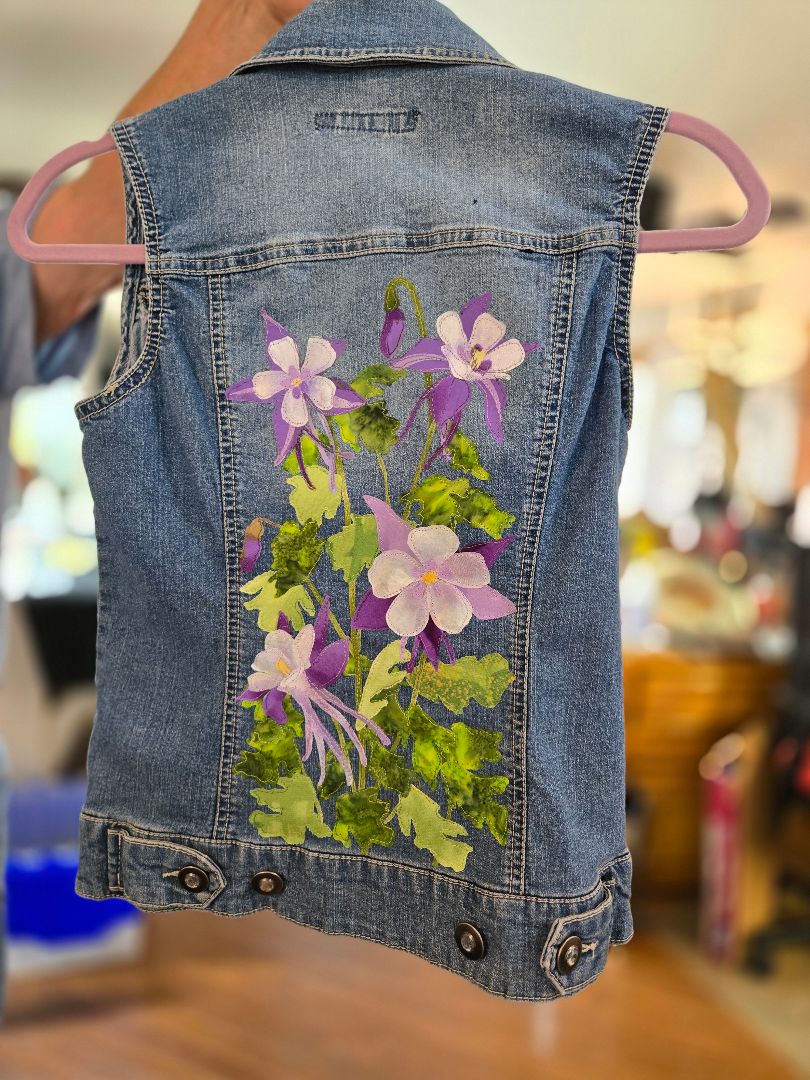 Denim Vest-Blue Columbine