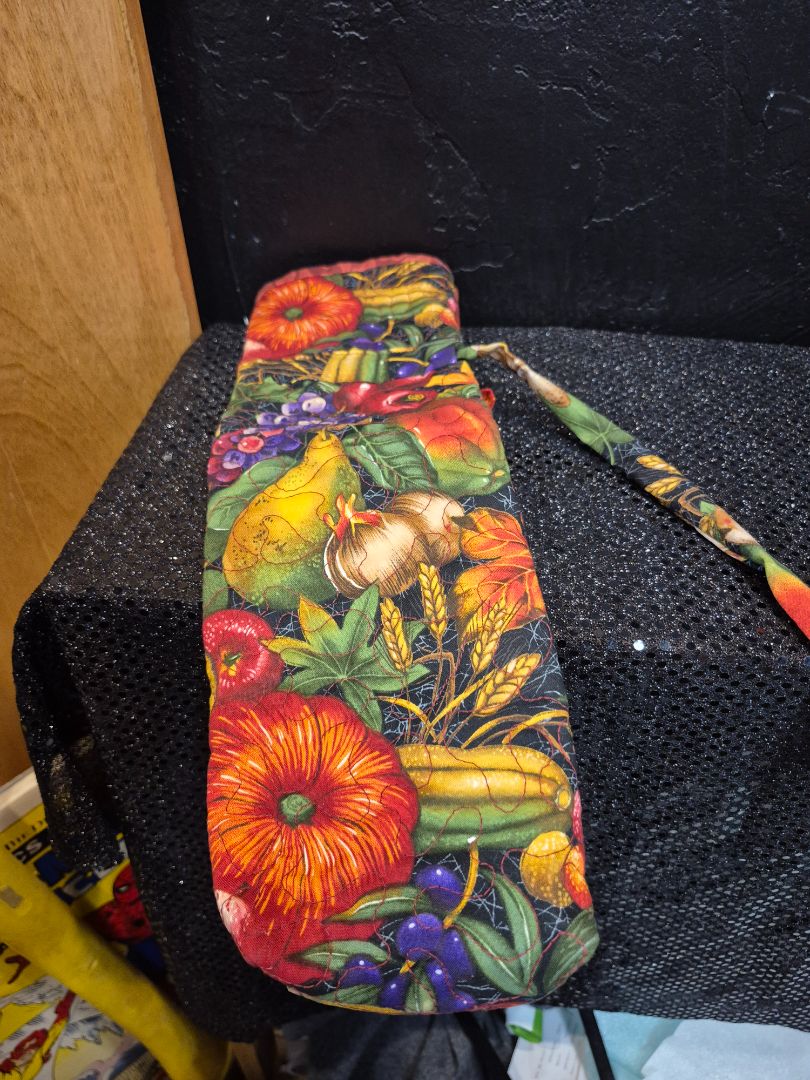 Hand Made Harvest Wine Bottle Bag Quilted