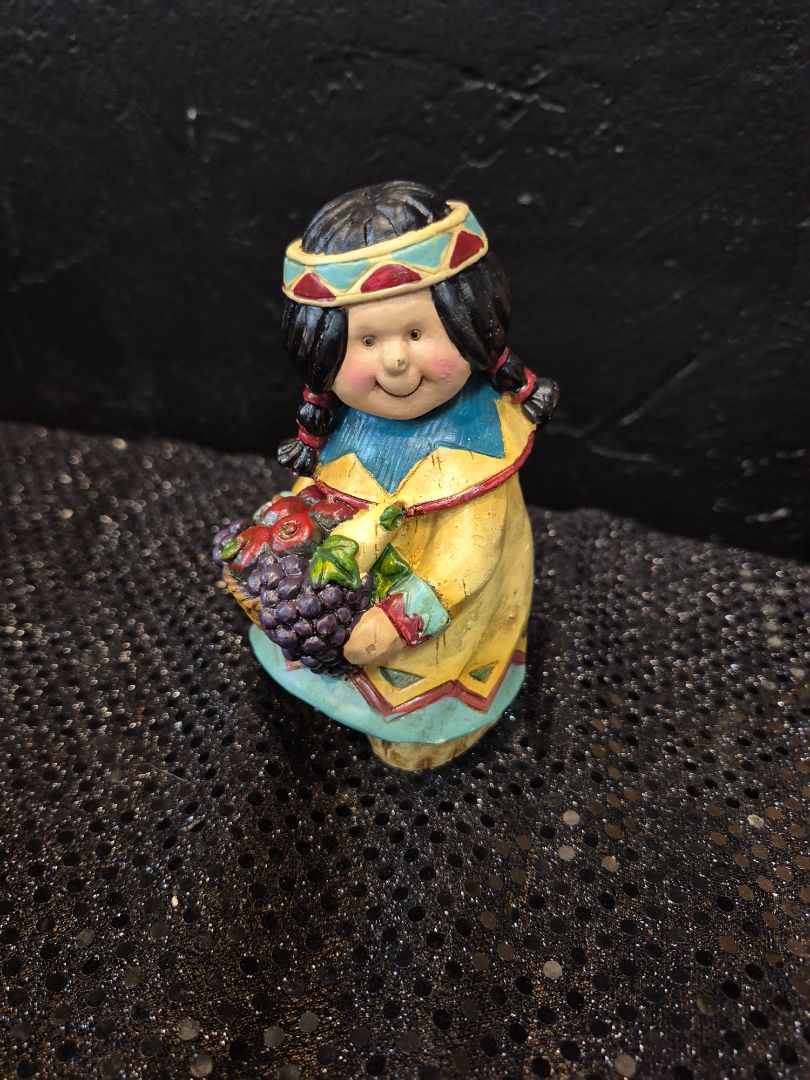 Enesco "Friends of the Feather" Girl Holding Fruit