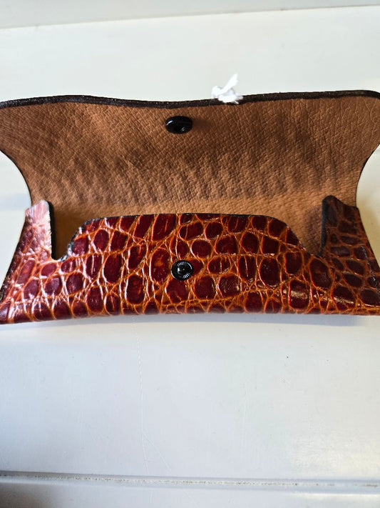 Leather glasses case