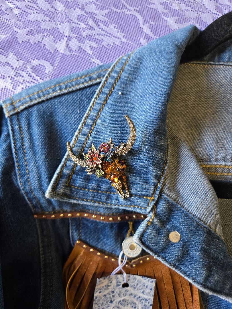 Denim Jacket- Western w Fringe