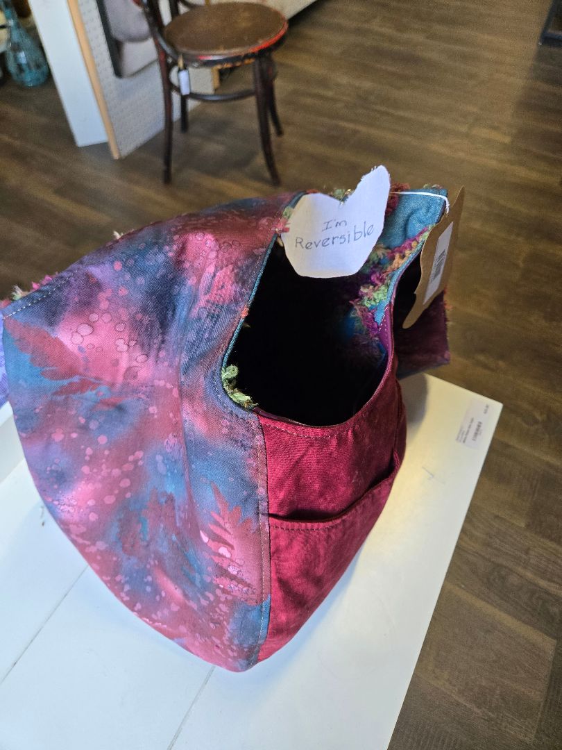 Shoulder Bag Denim and Faux Leather Reversible