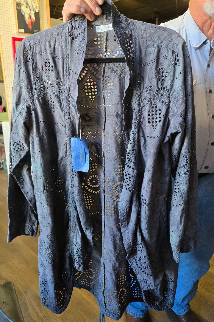 Duster Eyelet Gray Green