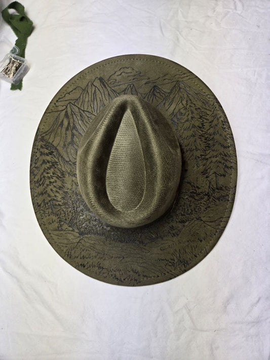 green Hat burnt-mountains, adjustable