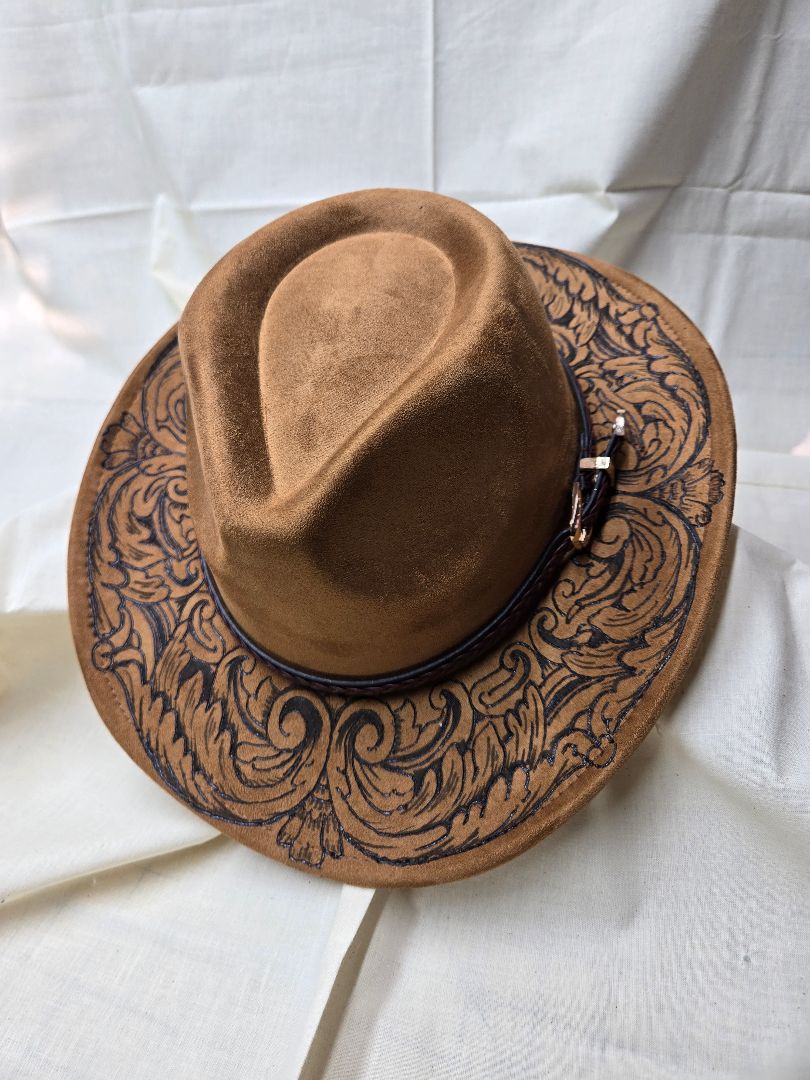 Hat Faux Suede tan burnt Sheridan