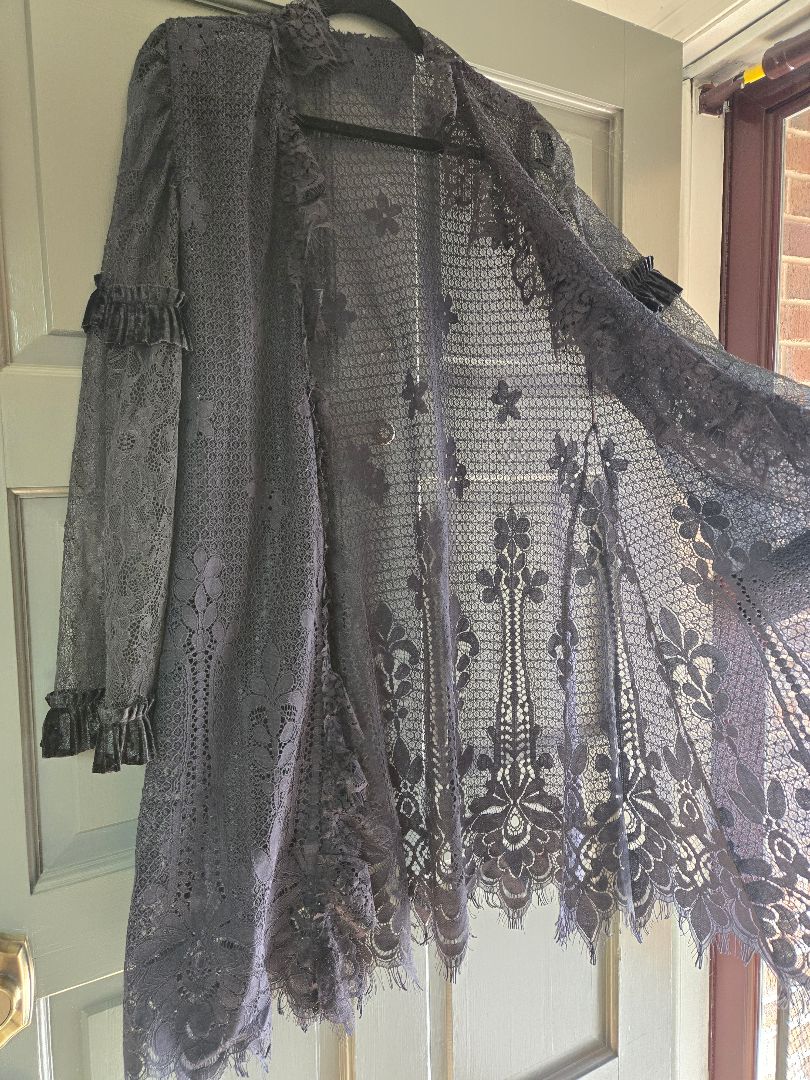 Duster black lace, M