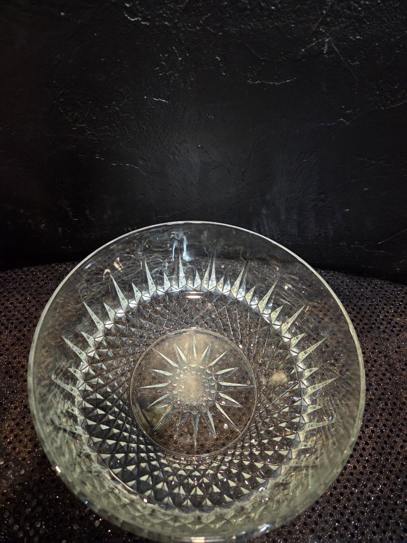 Vintage Clear Pressed glass large Bowl