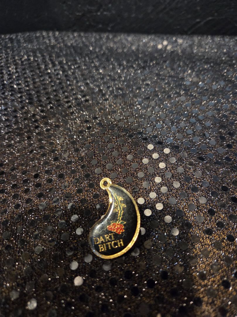 Jewelry Gold Toned Dart Bitch rose Pin