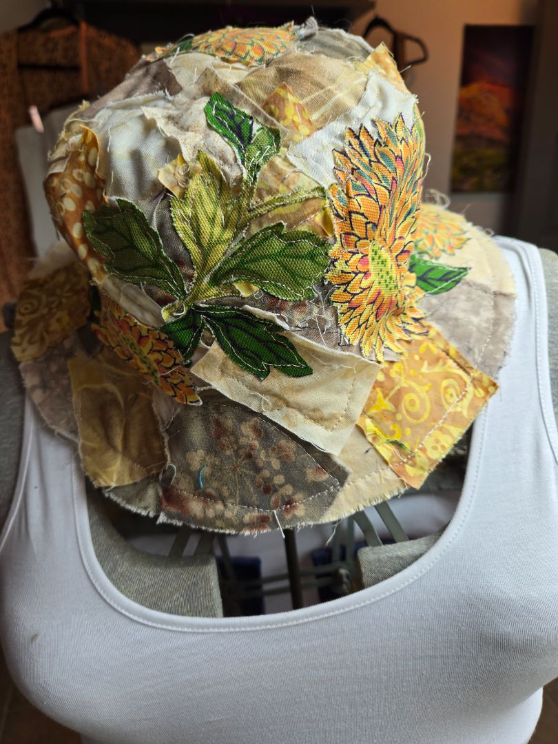 Bucket Hat yellow floral