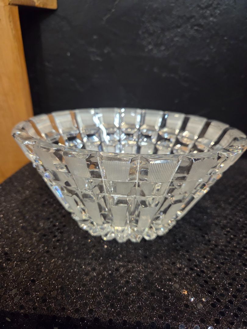 Vintage Hand Cut Russian Oval Bowl