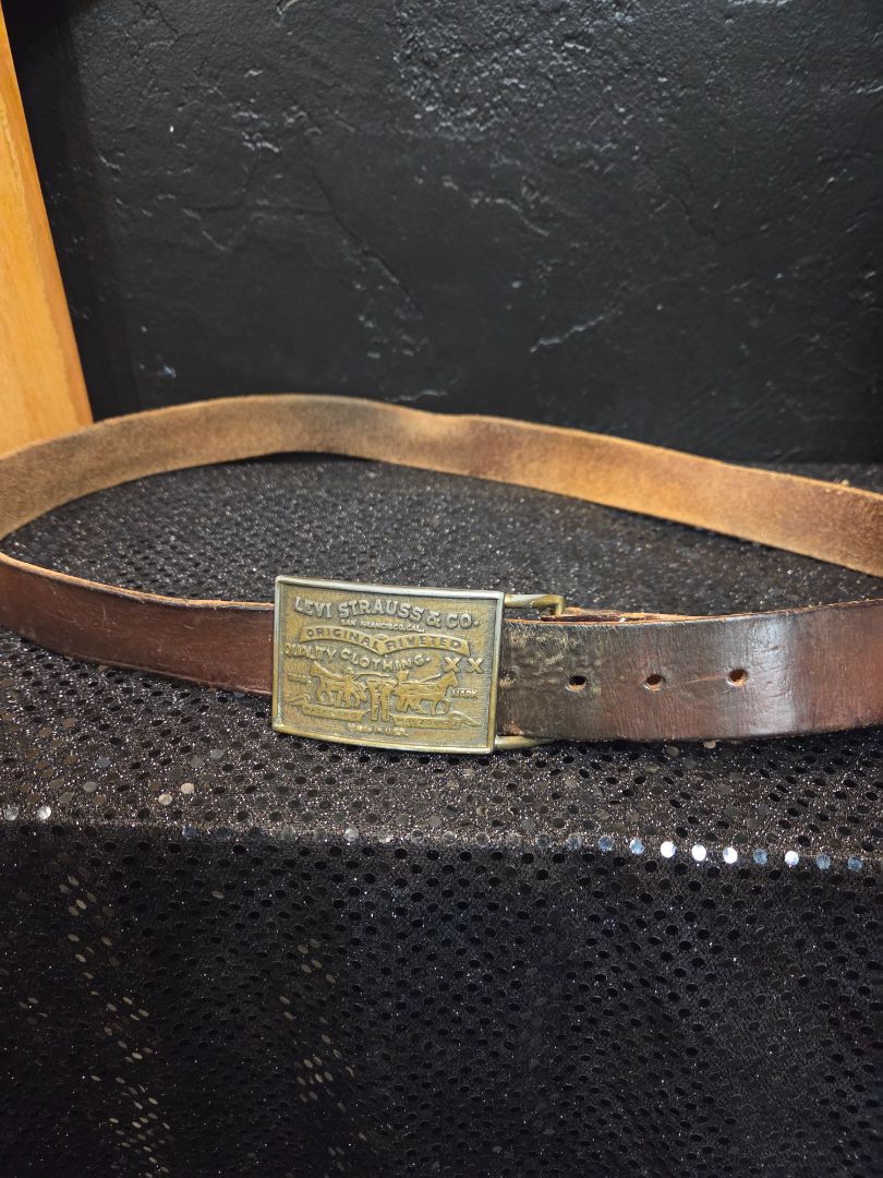 Vintage Levis Leather Belt with Buckle